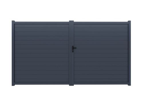 Křídlová brána, hliníková, šířkově nastavitelná, 4000 x 1788 mm